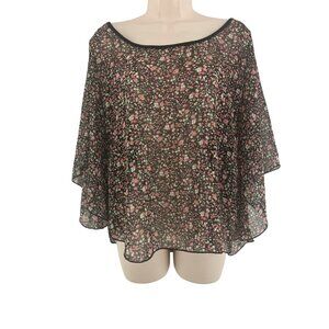 Julie's Closet Black Floral Blouse